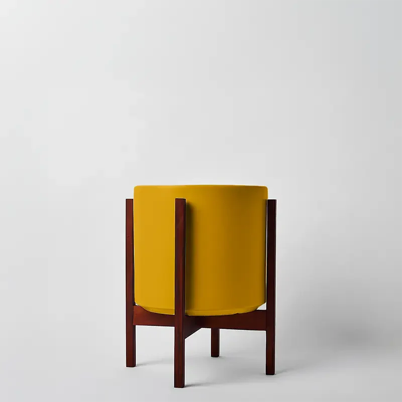 Solid Goods Ceramic Cylinder– With or Without Mahogany Stand