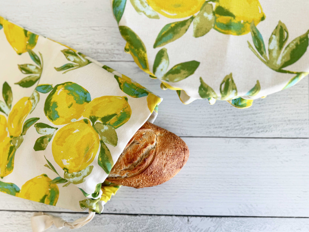 Limoncello Bread Makers Set- bread bag and cover