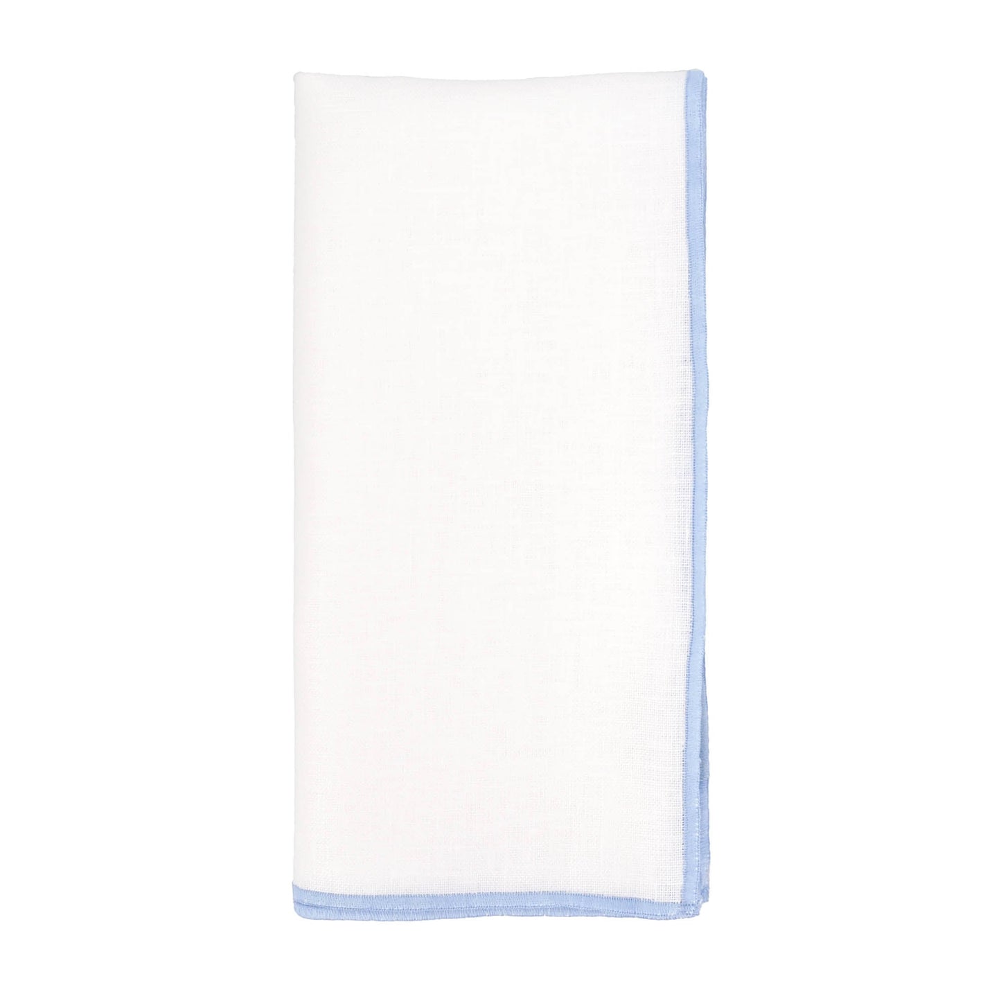 Linen Napkins With Blue Stitch Edges Set of 4