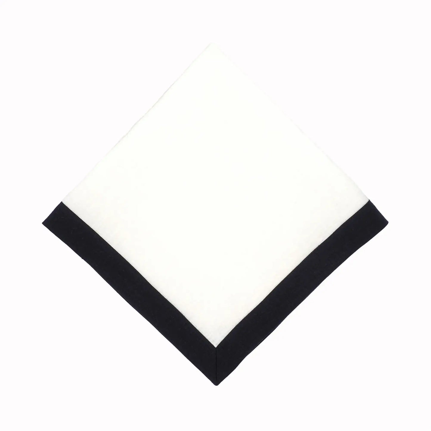 Linen Napkins With Black Borders, Set of 4