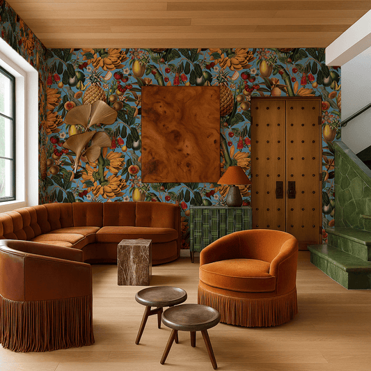 Juicy Fruit Wallpaper, blue