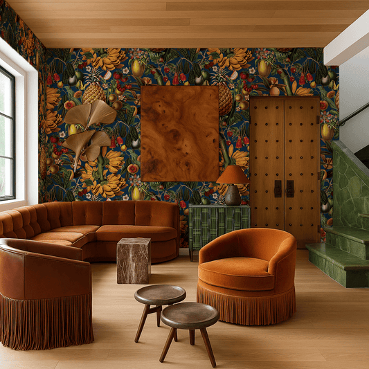 Juicy Fruit Wallpaper, navy