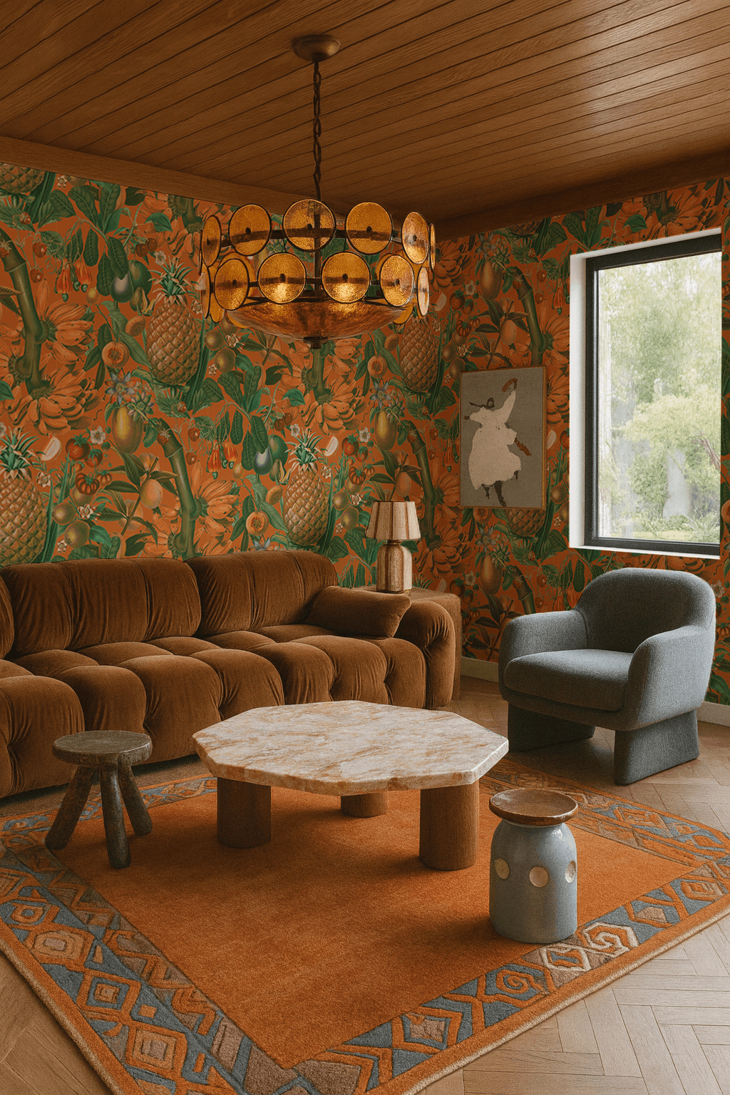 Juicy Fruit Wallpaper, orange and green