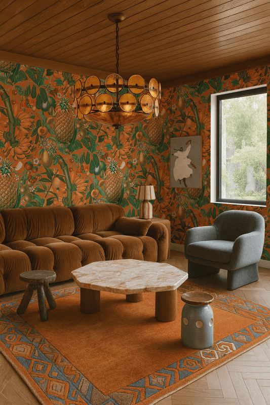 Juicy Fruit Wallpaper, orange and green
