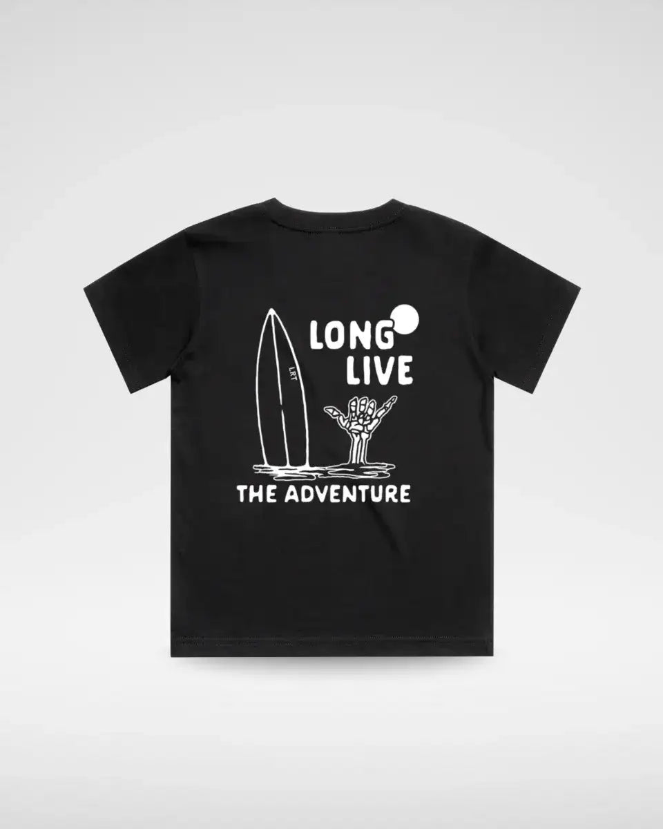 LONG LIVE THE ADVENTURE TEE - BLACK