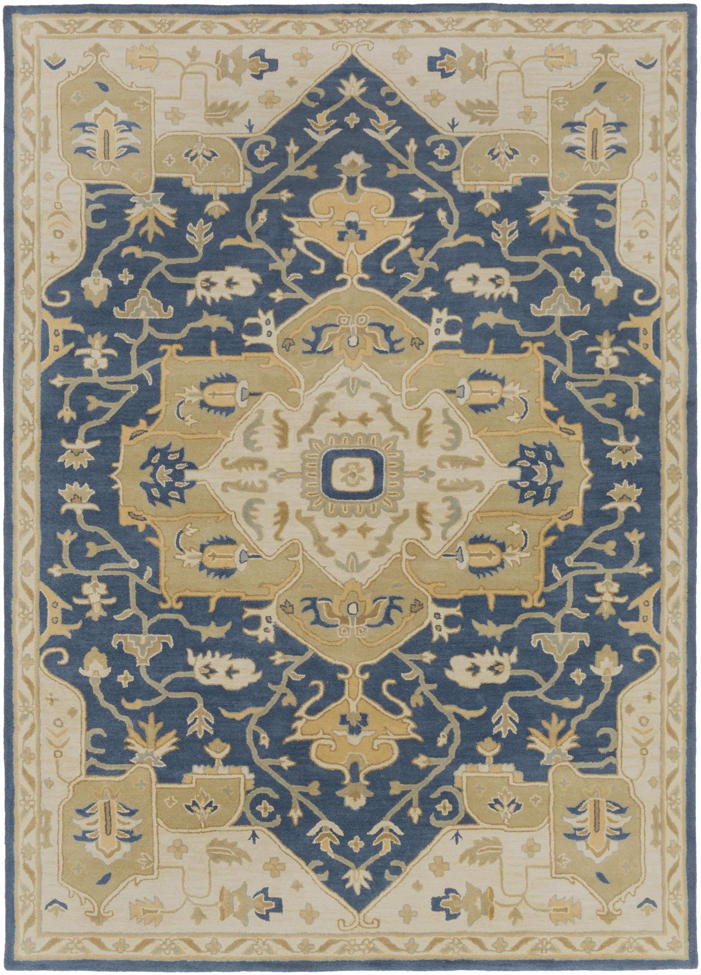 Broomfield 1145 Hand Tufted Blue Wool Rug