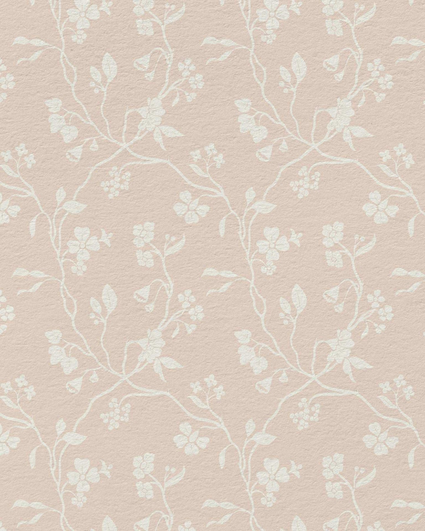 Lunaria Vine Wallpaper in Rose Bisque