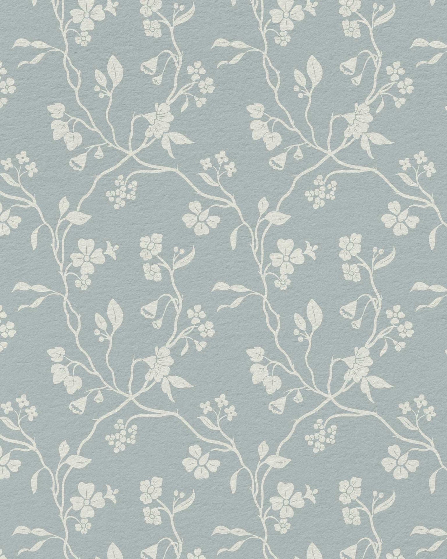 Lunaria Vine Wallpaper in Silver Mist
