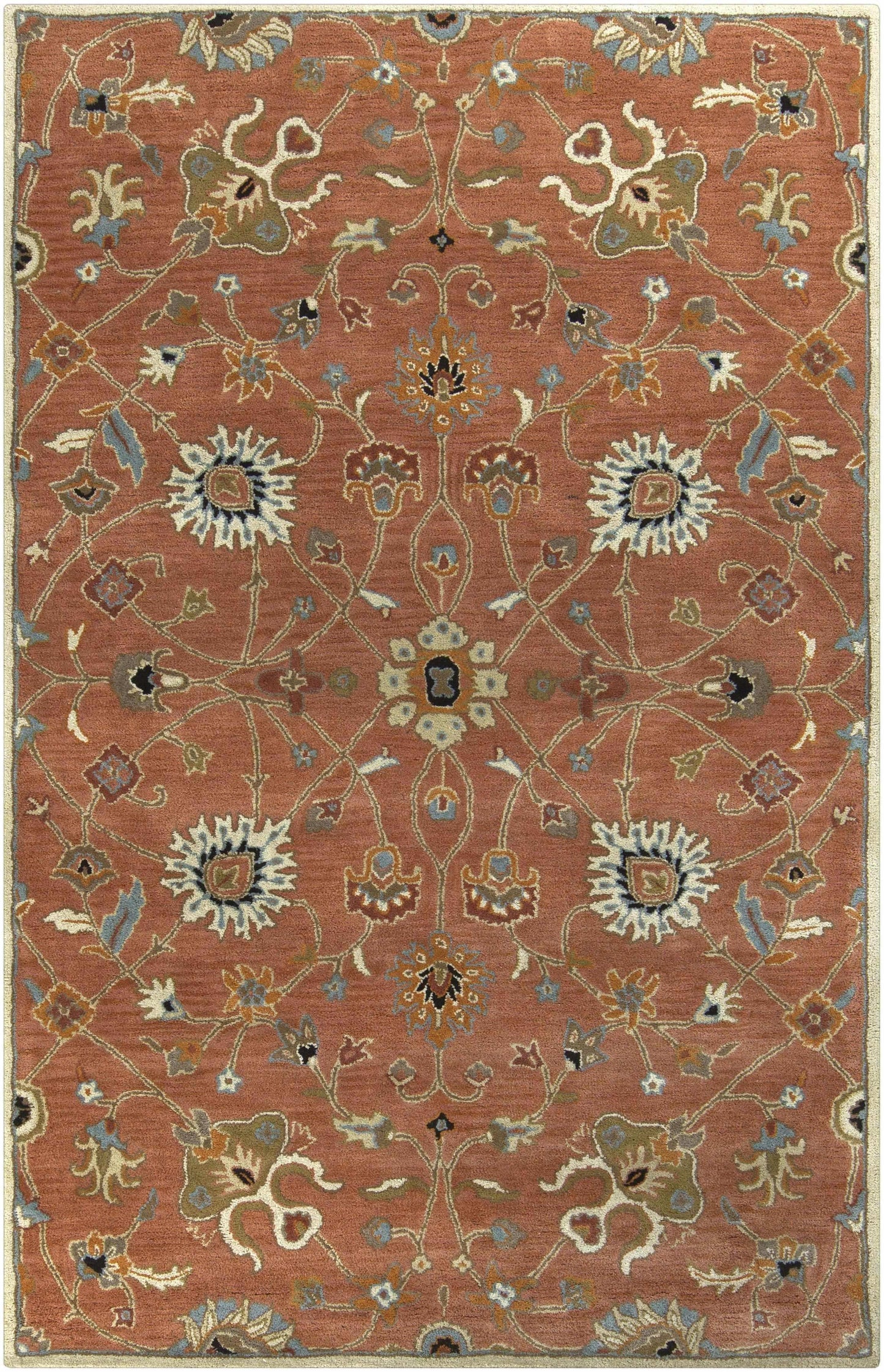 Logville Hand Tufted Rust 1119 Wool Rug