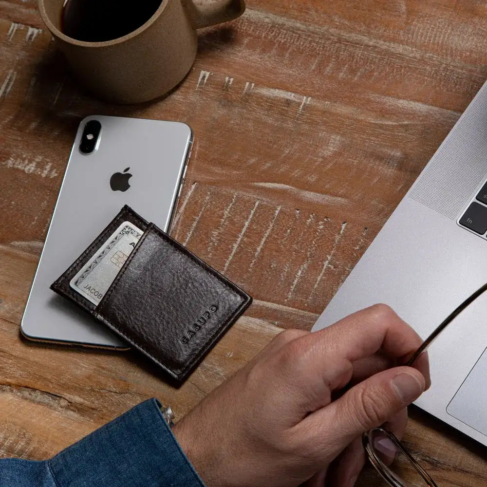 Minimalist Wallet with RFID protection - Brown