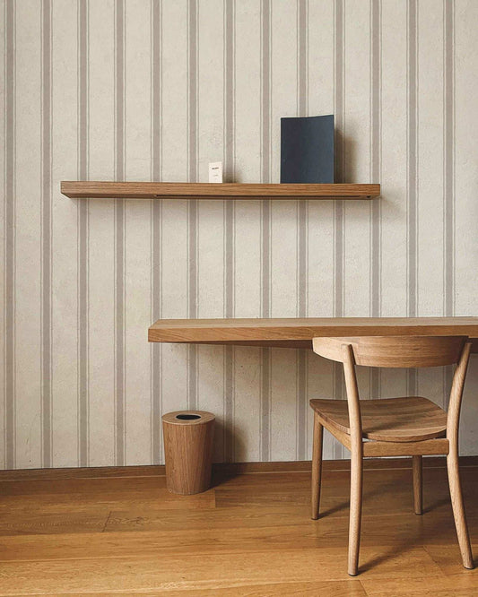 Moulding Line Wallpaper in Cool Taupe