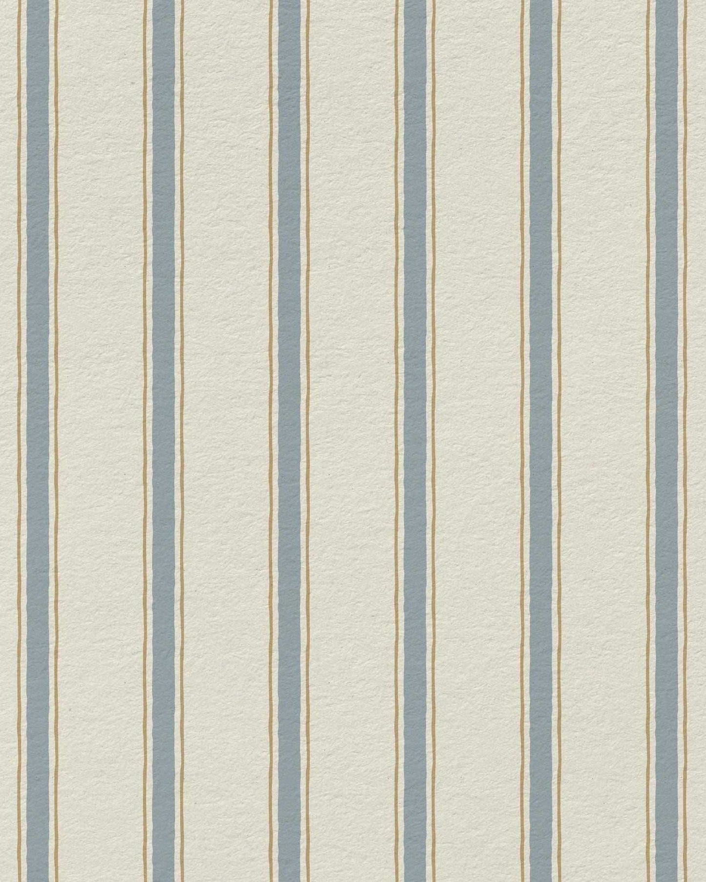 Moulding Line Wallpaper in Dusty Blue