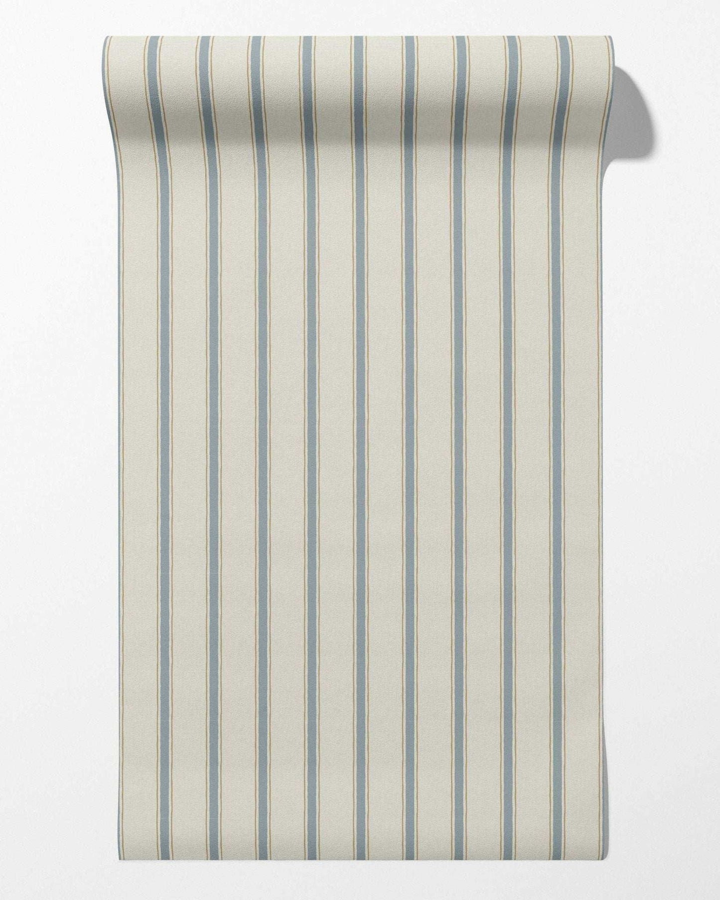 Moulding Line Wallpaper in Dusty Blue
