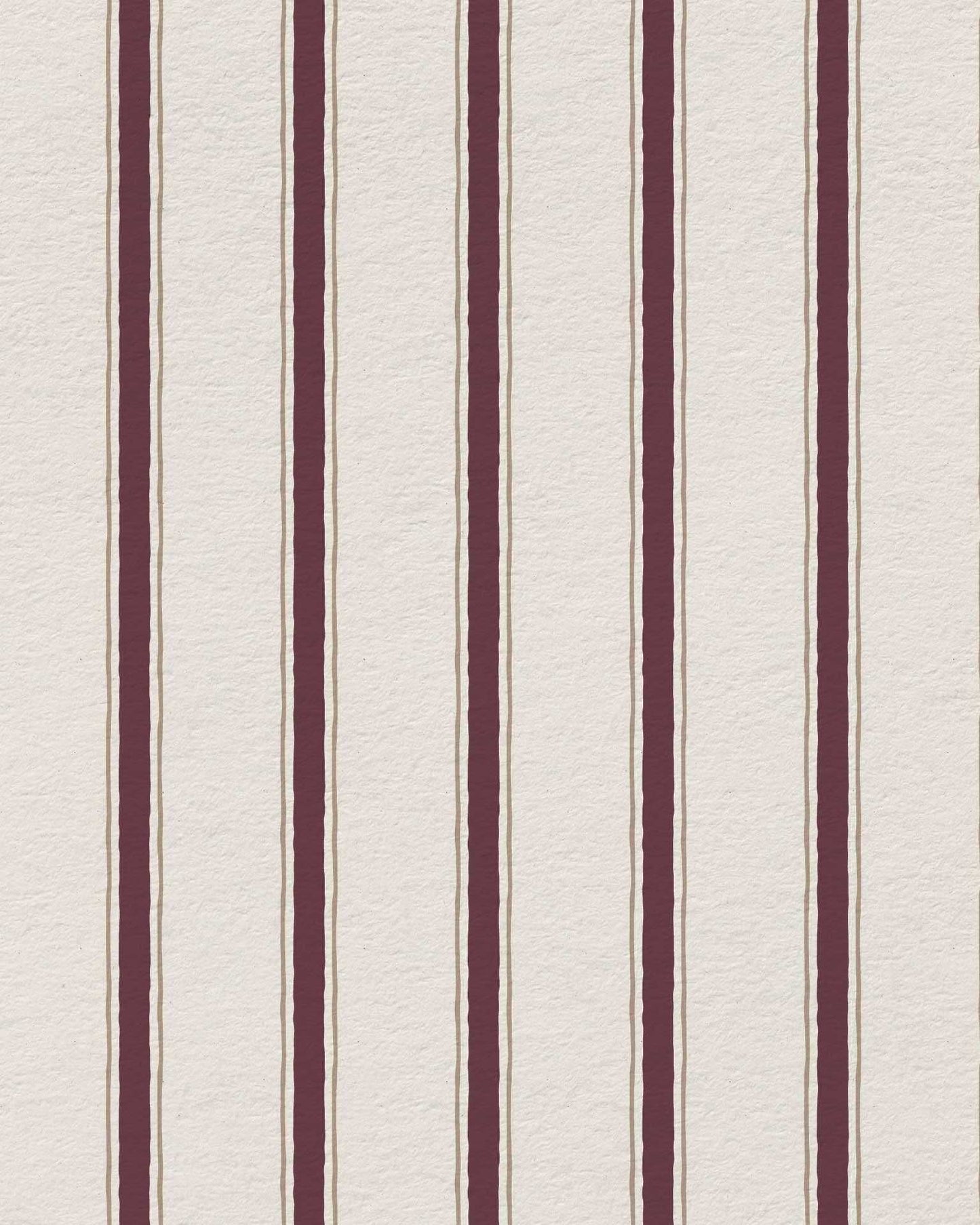 Moulding Line Wallpaper in Plum Red
