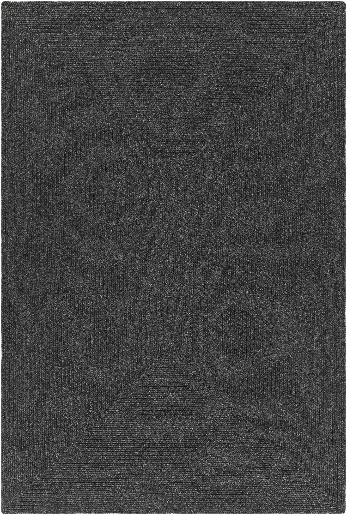 Black Braided Faux Jute Outdoor Rug