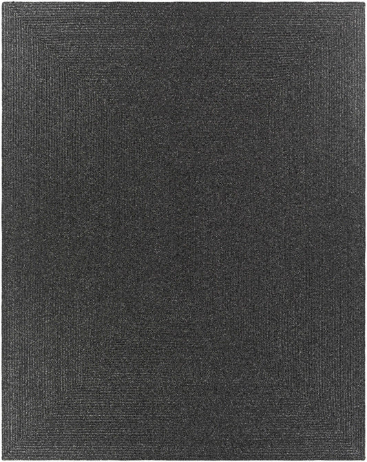 Black Braided Faux Jute Outdoor Rug