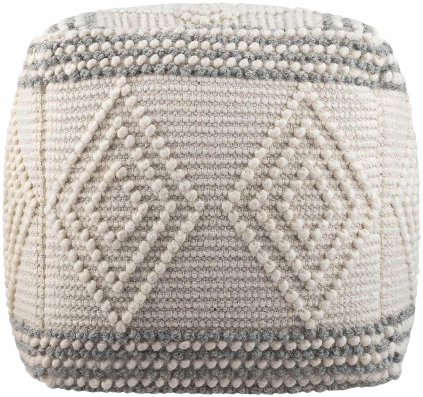Murgon Cream W Wool Pouf