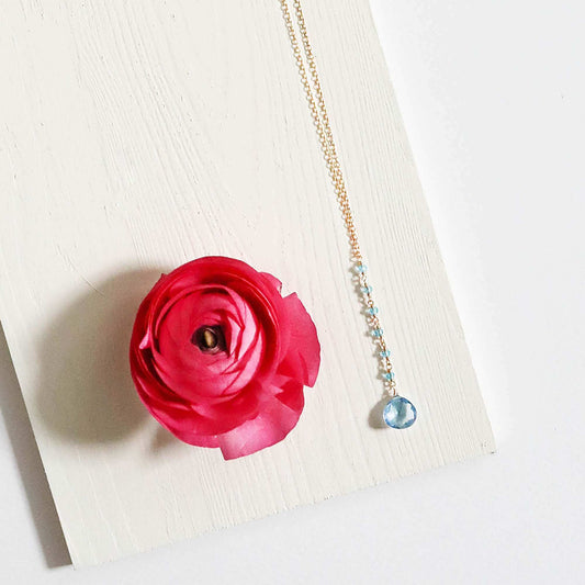 Aquamarine Quartz Mini Yoga Pendant