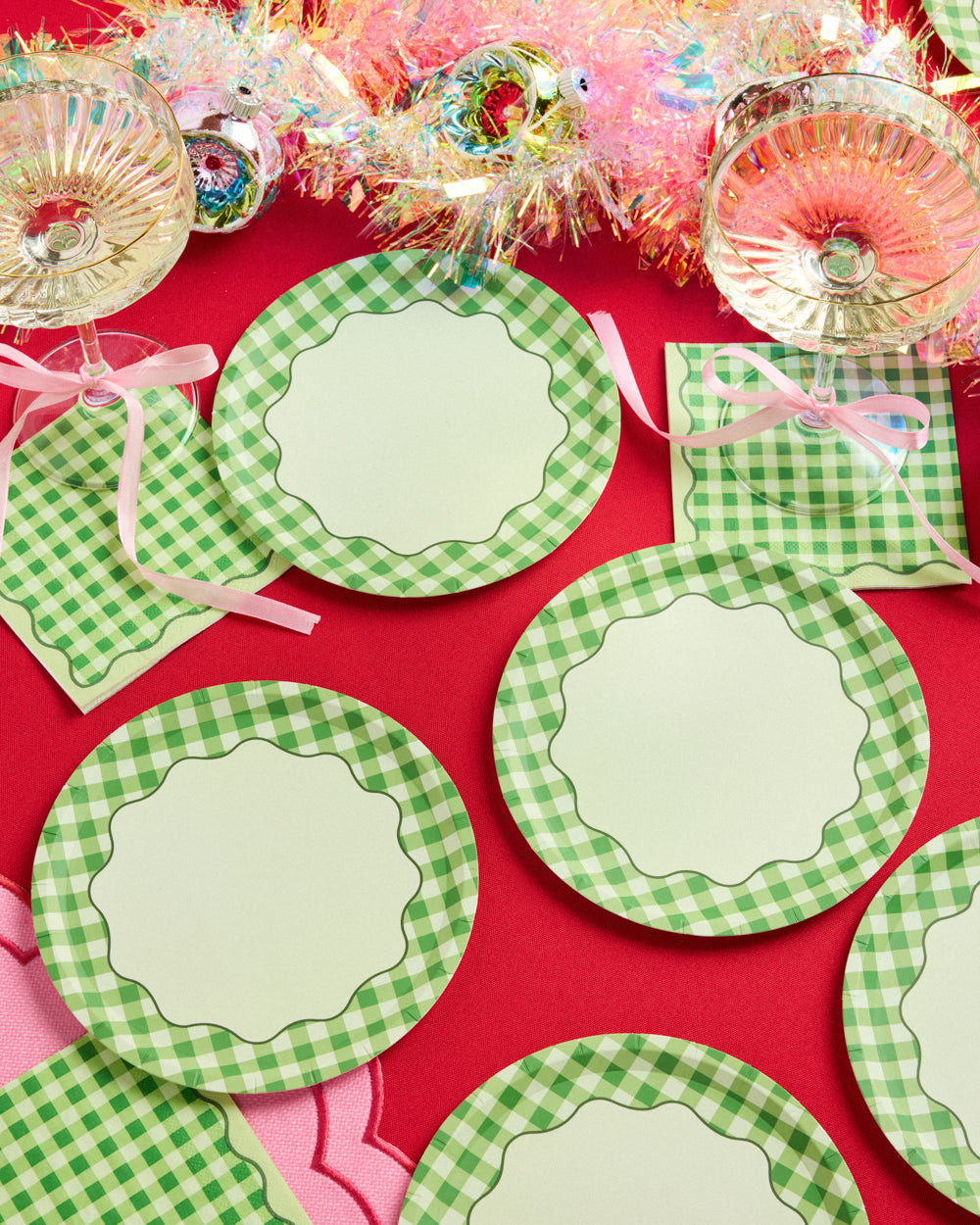 Christmas Cottage Plates - 10 paper plates, 7in