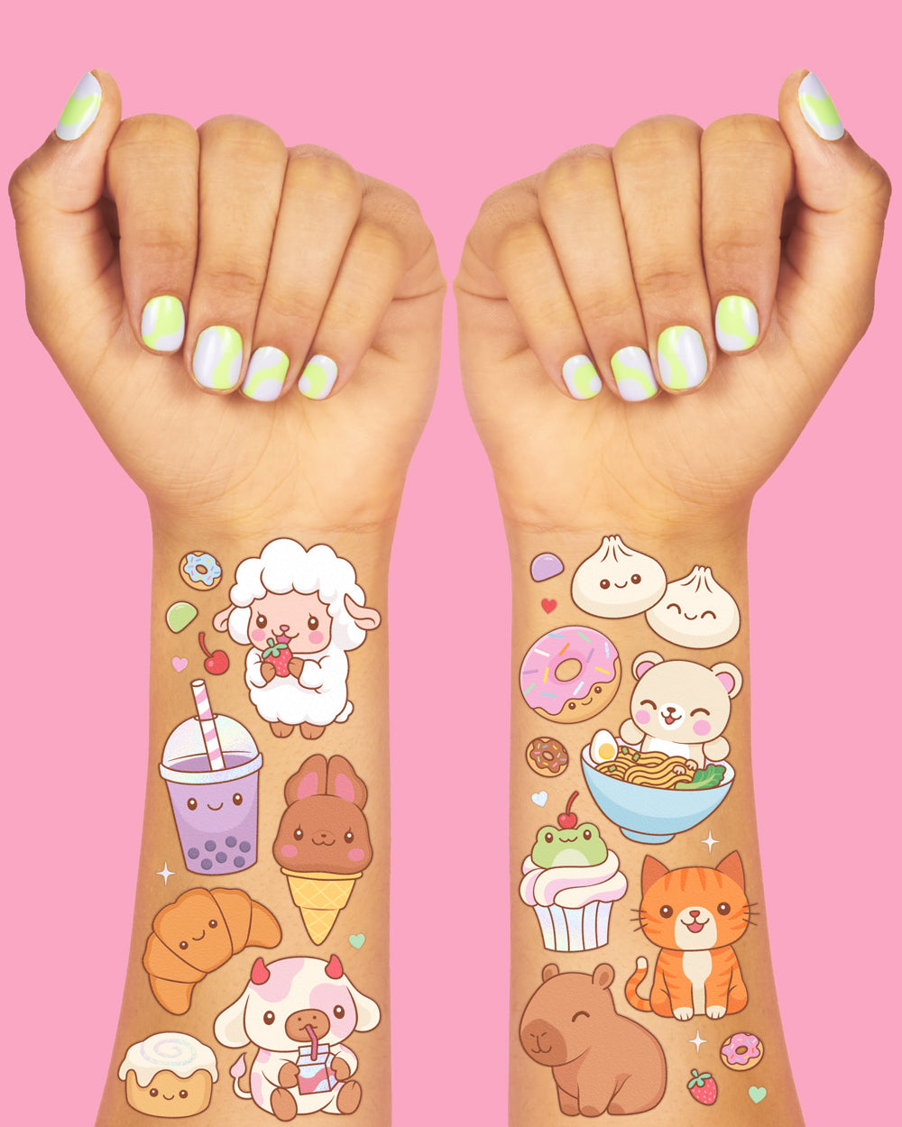 Kawaii Tats - 48 temporary tattoos