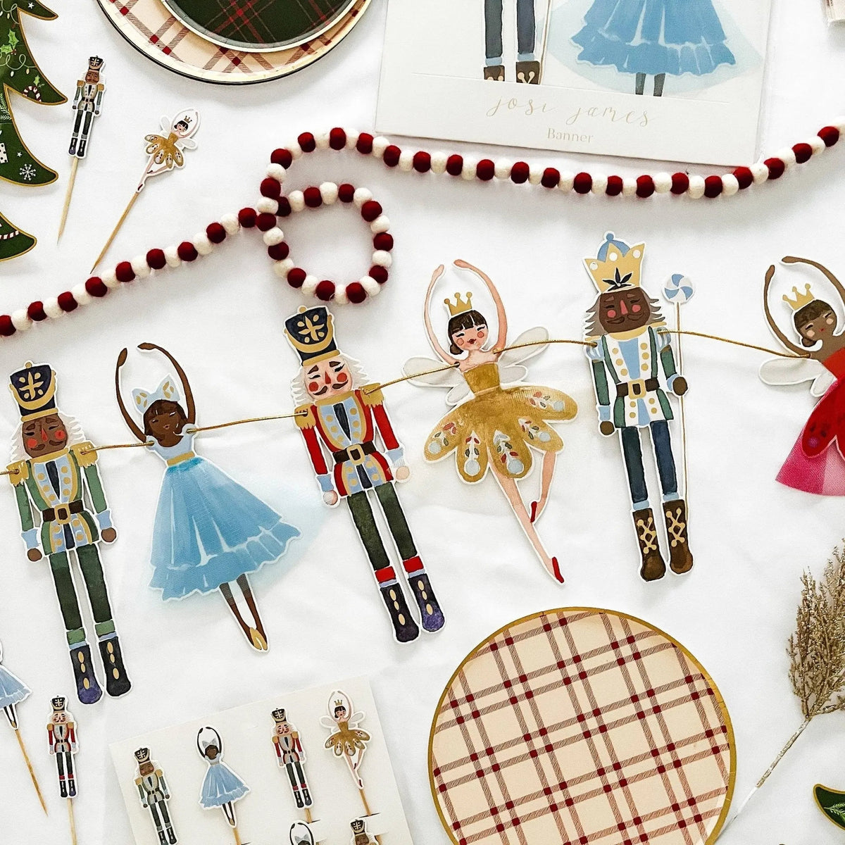 Nutcracker Christmas Banner for Kids Holiday Party