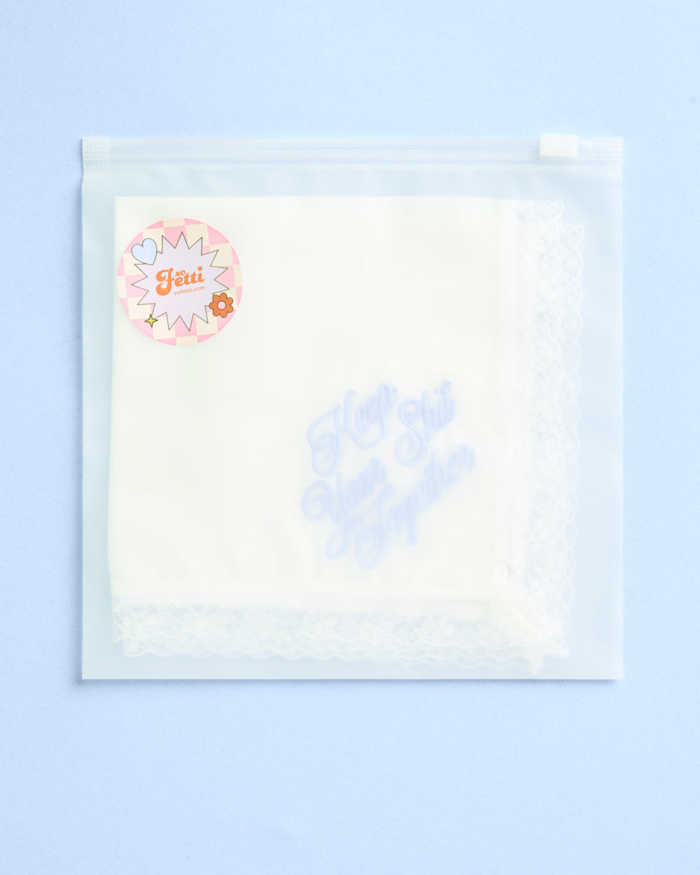 Keep Your Shit Together Hanky - embroidered handkerchief