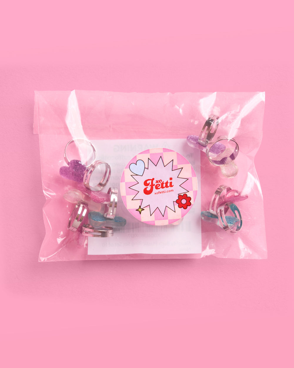 Naughty Glitter Ring Set - 10 glitter penis rings
