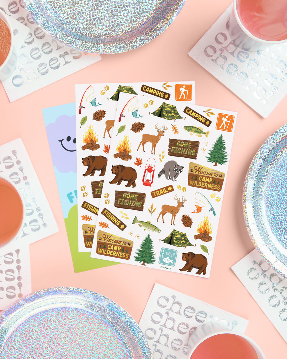 Happy Camper Tats - 44 foil temporary tattoos