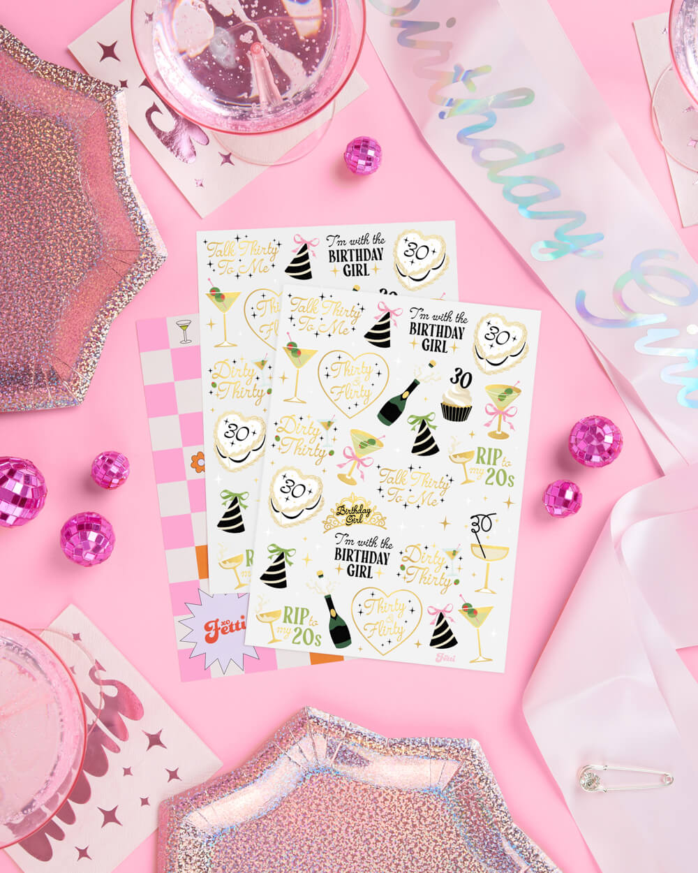 Dirty 30 Bday Tats - 50 temporary tattoos