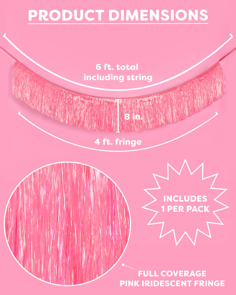 That's Hot Fringe - pink foil banner
