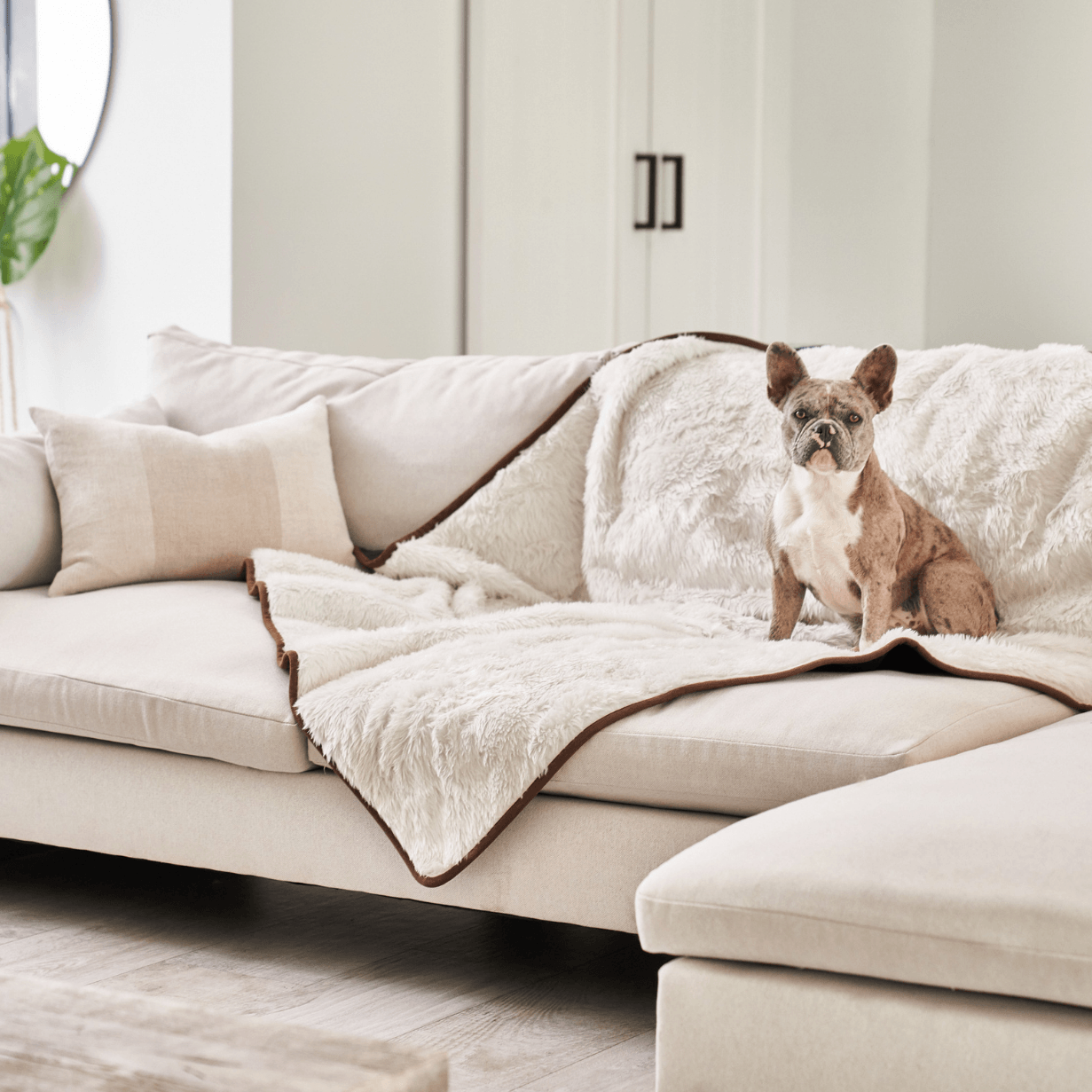 PupProtector™ Summer Short Fur Waterproof Throw Blanket - Polar White