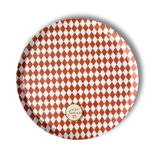Premium Orange Bavarian Check Plate, (8pcs)