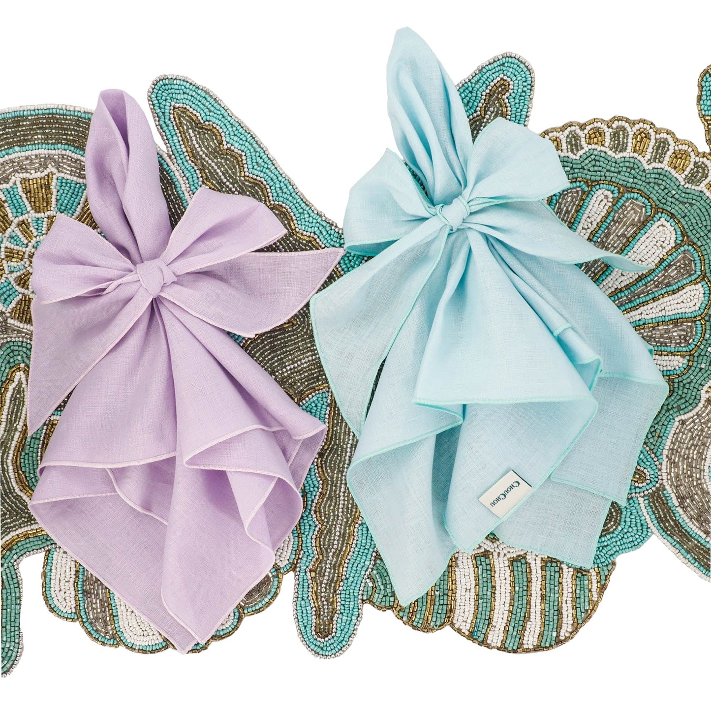 Purple Linen Dinner Napkins, Set of 4