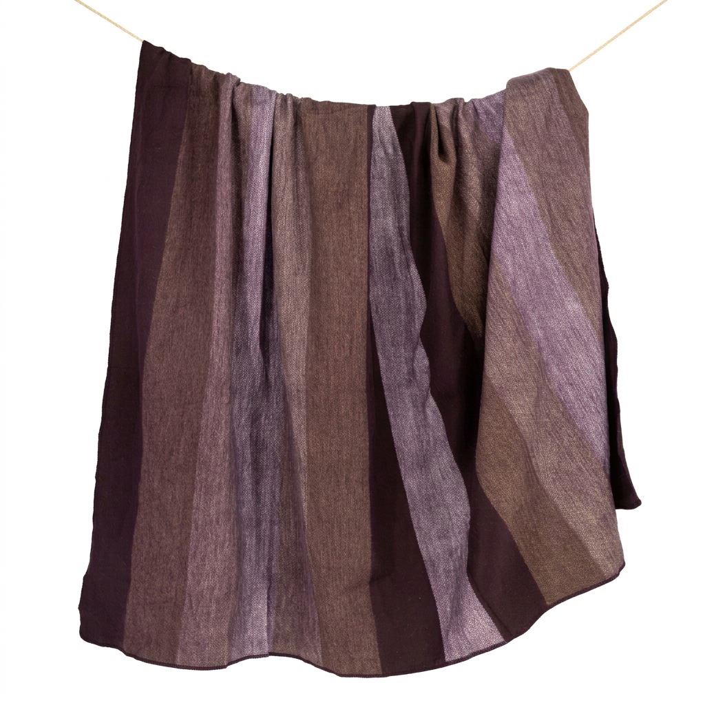 Handwoven Alpaca Throw Blanket | Deep Purple | Nawi Collection