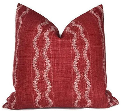 Zanzibar Pillow Cover in Red, Peter Dunham Textiles