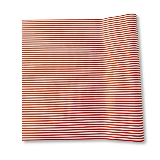 Red Stripe Christmas Table Runner, Paper 19.5 x 150 in