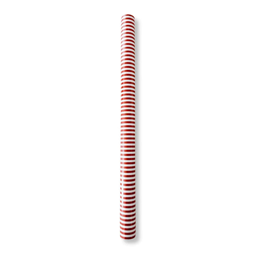 Red Stripe Christmas Table Runner, Paper 19.5 x 150 in
