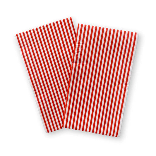 Candy Cane Stripe Christmas Guest Napkins, Red (24 Pack)