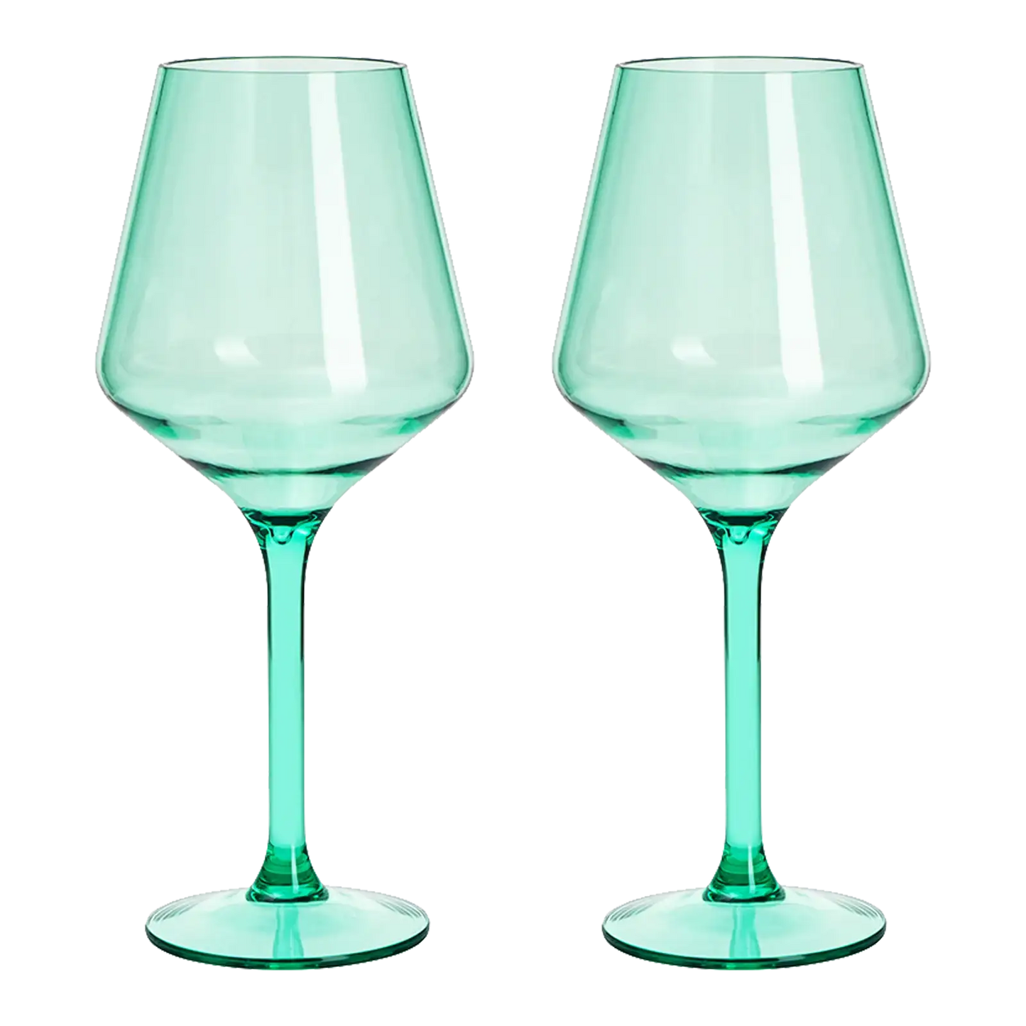 Saint Tropez Acrylic Stemmed Wine Glassware, Set of 2