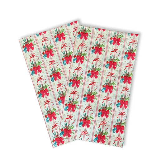 Gingerbread Bow Christmas Guest Napkins (24 Pack)