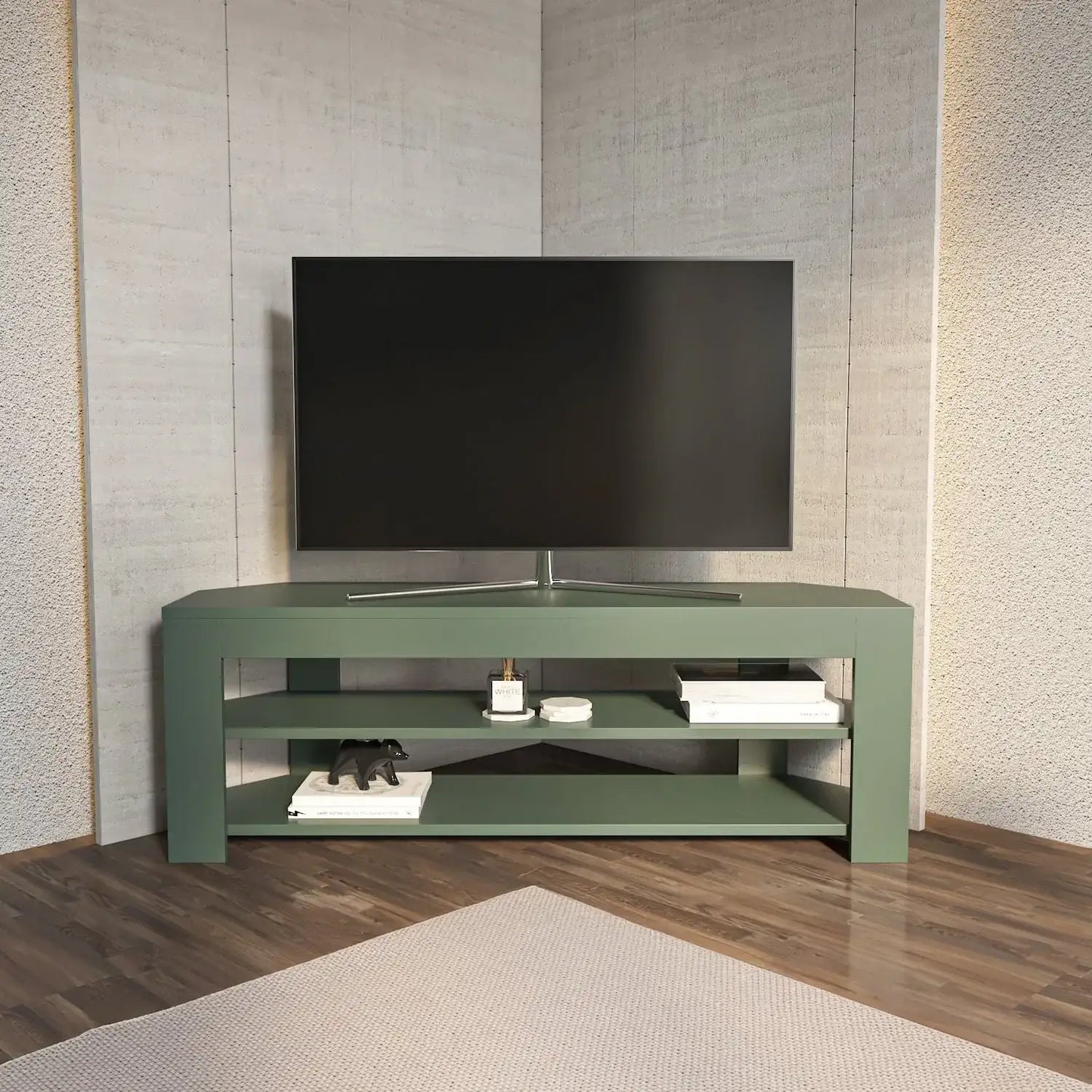 Rita 47" Modern Space-Saving Corner TV Stand