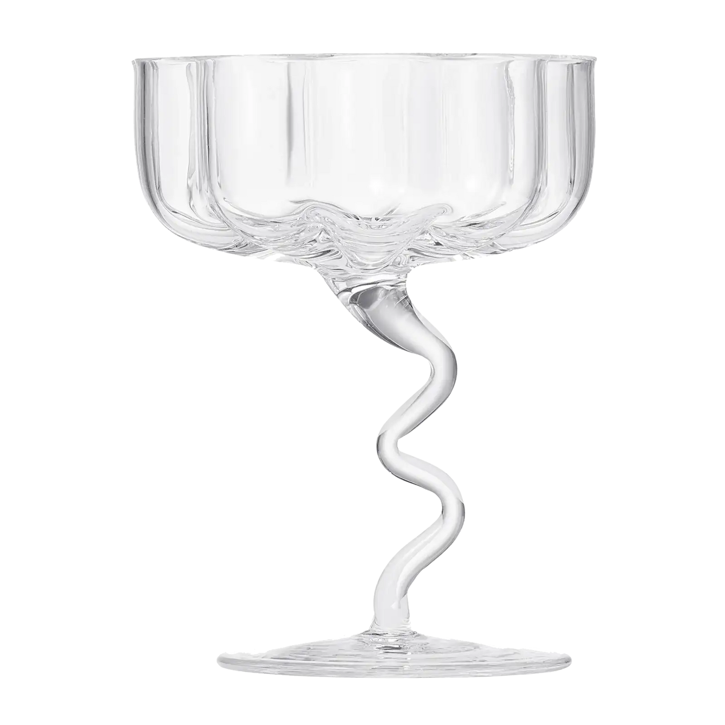 Asteria Champagne Coupe Cocktail Glassware, Clear, Set of 2