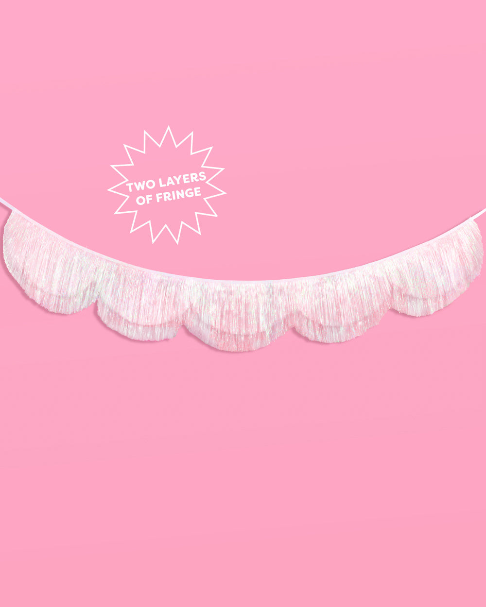 Iridescent Scallop Fringe - scalloped banner