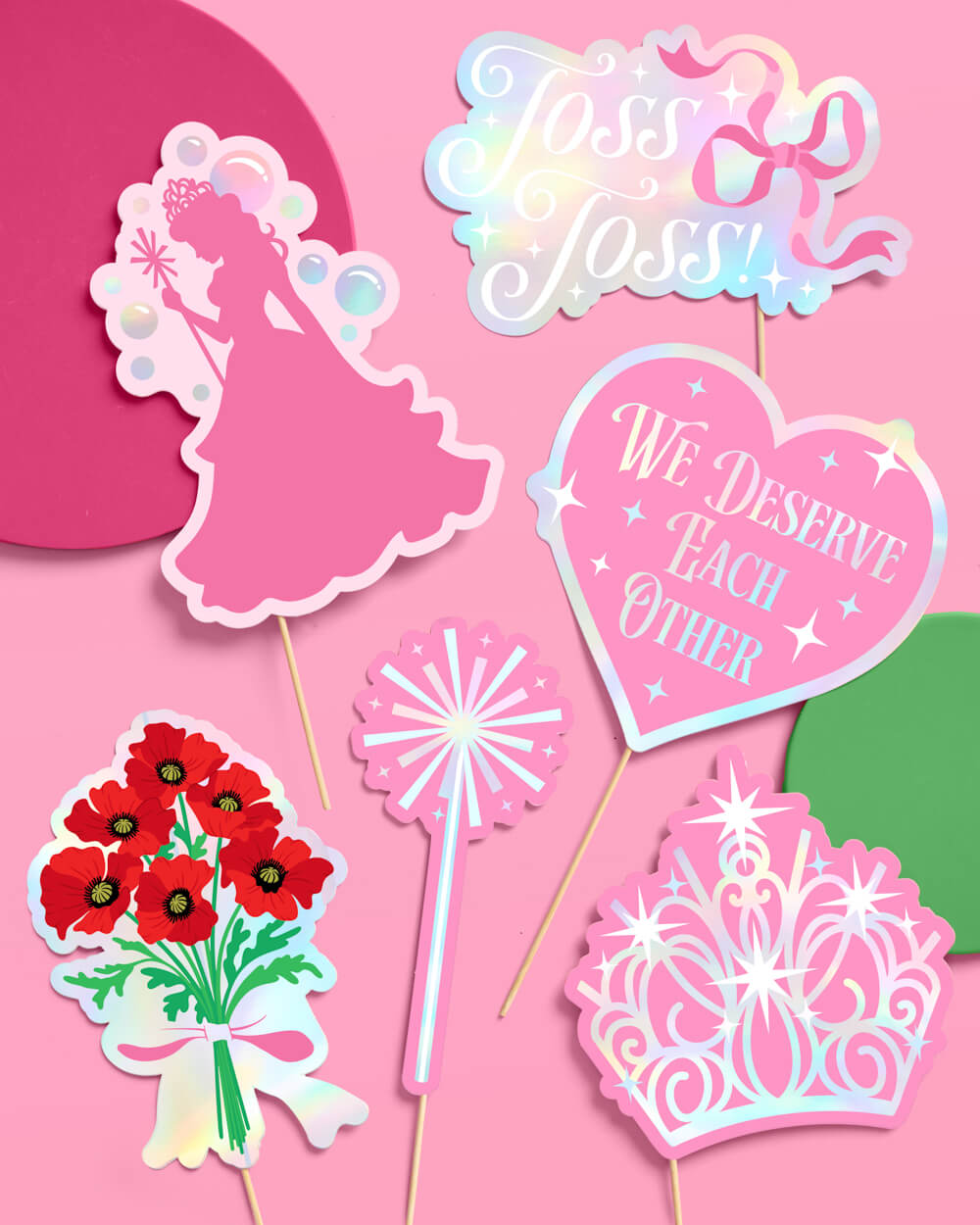 Holding Space Props - 24 pc. photo booth set