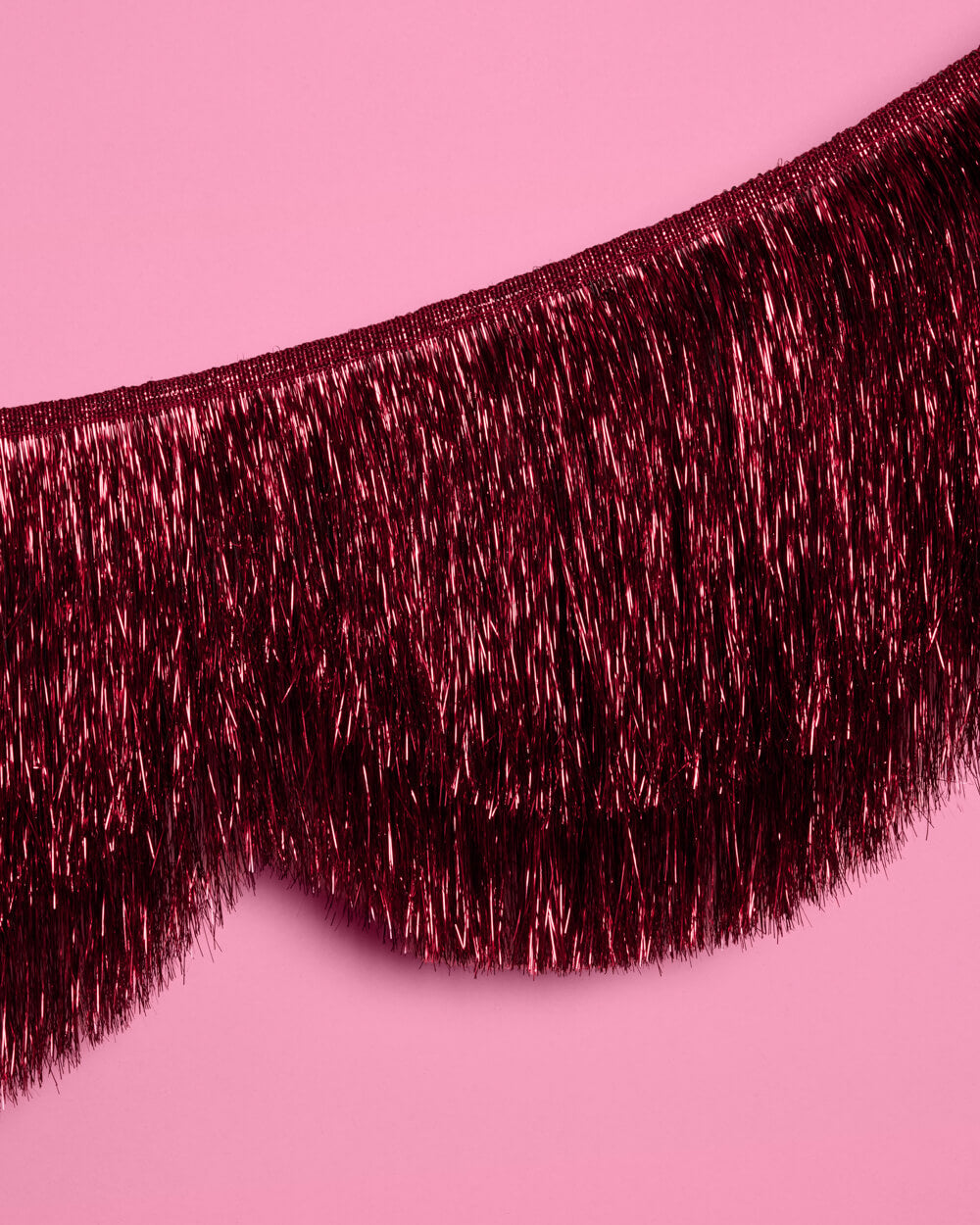 Burgundy Scallop Fringe - scalloped banner