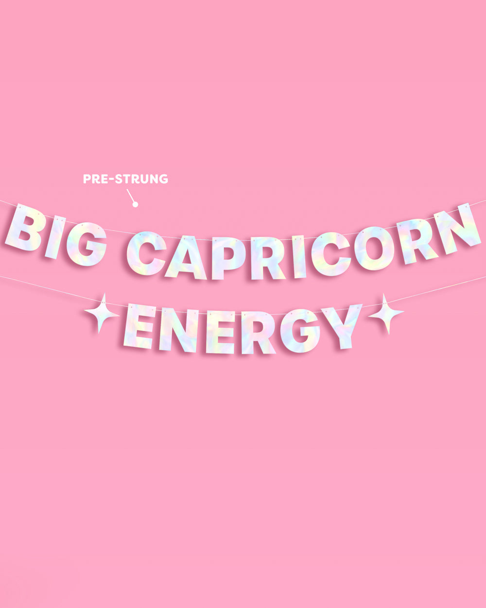 Big ♑️ Energy Banner - iridescent foil banner