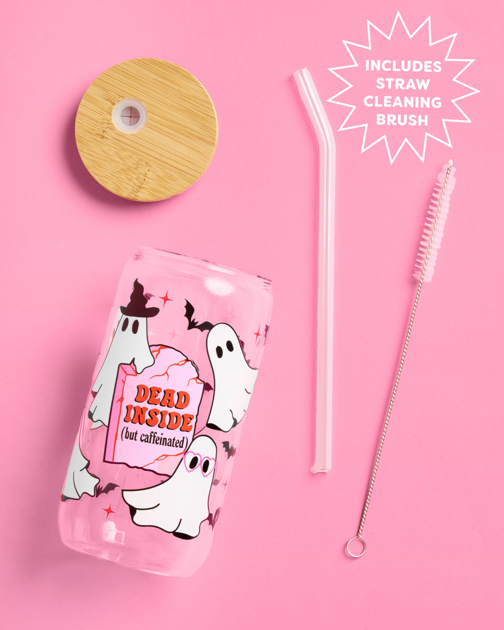 Halloween Ghost Tumbler - 16oz tumbler + straw set
