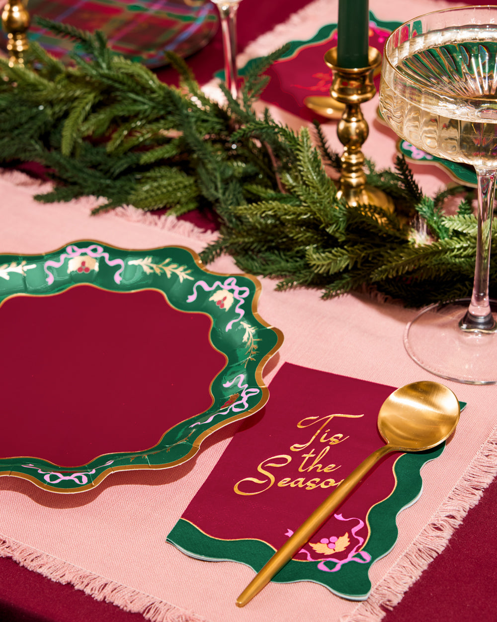 Tis the Season Napkins - 50 rectangle napkins