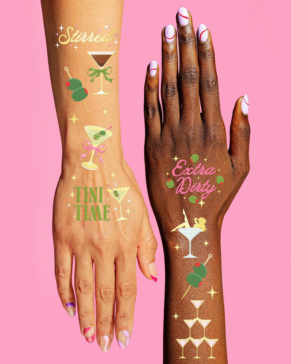 Martini Tats - 50 temporary tattoos
