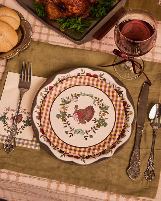 Give Thanks Harvest Plates - 32 paper plates